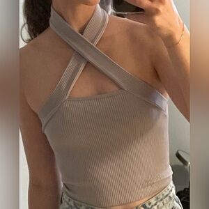 Ribbed Tank Dress in Light Lavender